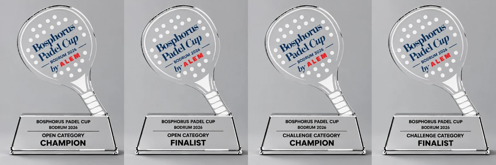 Bosphorus Padel Cup kupa tasarımları